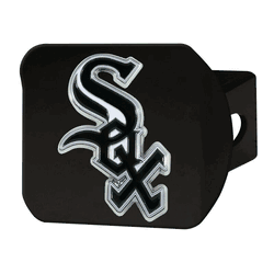 Chicago White Sox Black Metal Hitch Cover - 3D Color Emblem