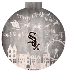 Chicago White Sox Christmas Village 12in Wall Art
