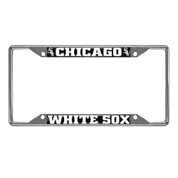 Chicago White Sox Chrome Metal License Plate Frame, 6.25in x 12.25in