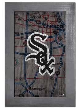Chicago White Sox City Map 11x19 Sign