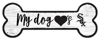 Chicago White Sox Dog Bone 6x12 Sign