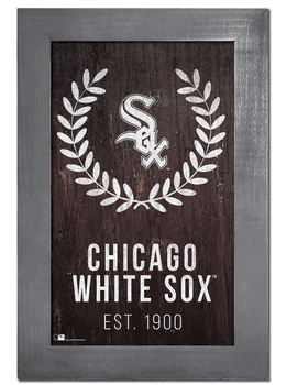 Chicago White Sox Laurel Wreath 11x19 Sign
