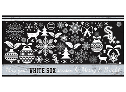 Chicago White Sox Merry and Bright 6x12 Sign