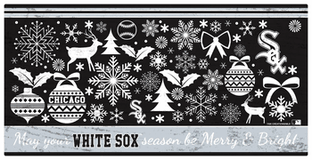 Chicago White Sox Merry and Bright 6x12 Sign
