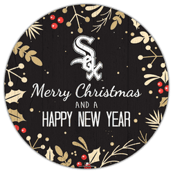 Chicago White Sox Merry Christmas & New Year 12in Circle