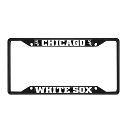 Chicago White Sox Metal License Plate Frame Black Finish