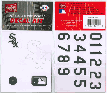 Chicago White Sox Official Rawlings Authentic Batting Helmet Decal Kit