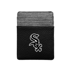 Chicago White Sox Pebble Front Pocket Wallet Black