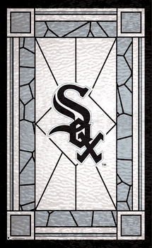 Chicago White Sox Stained Glass 11x19 Wood Sign