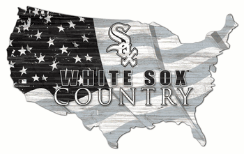 Chicago White Sox USA Shape Flag Cutout