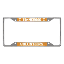 Chrome Metal License Plate Frames, 6.25in x 12.25in