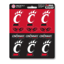 Cincinnati Bearcats 12 Count Mini Decal Sticker Pack