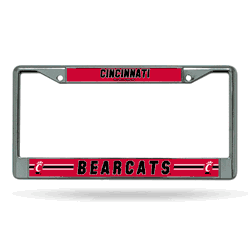 Cincinnati Bearcats  12" x 6" Chrome Frame With Decal Inserts