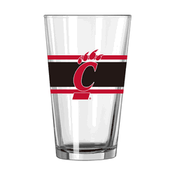 Cincinnati Bearcats 16oz Stripe Pint Glass