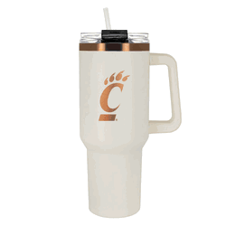 Cincinnati Bearcats 40oz Crme and Copper Colossus Travel Mug with Straw