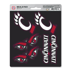 Cincinnati Bearcats 6 Count Mini Decal Sticker Pack