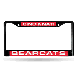 Cincinnati Bearcats Black Laser Chrome Frame