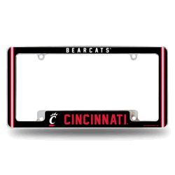 Cincinnati Bearcats Classic 12" x 6" Chrome All Over Automotive License Plate Frame