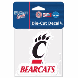 Cincinnati Bearcats Decal 4x4 Perfect Cut Color
