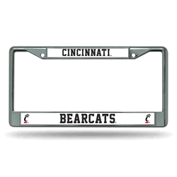 Cincinnati Bearcats Standard Chrome Frame with Plastic Inserts 12" x 6" Car/Truck Auto Accessory