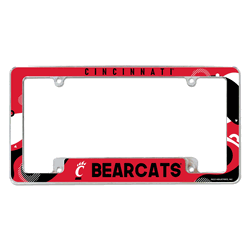 Cincinnati Bearcats Wave 12" x 6" Chrome All Over Automotive License Plate Frame