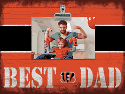 Cincinnati Bengals 10" x 8" Best Dad with Stripe Clip Frame