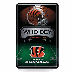 Cincinnati Bengals  11" x 17" Metal Home Dcor Sign