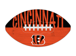 Cincinnati Bengals 12" Football Cutout Sign with City Name