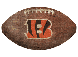 Cincinnati Bengals 12" Football Shaped Sign