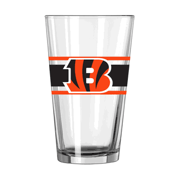 Cincinnati Bengals 16oz Stripe Pint Glass
