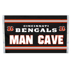 Cincinnati Bengals 3 Ft. x 5 Ft. Man Cave Flag  w/ 4 Grommets