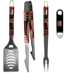 Cincinnati Bengals 3 pc BBQ Set and Bottle Opener