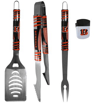 Cincinnati Bengals 3 pc BBQ Set and Chip Clip