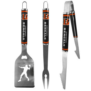 Cincinnati Bengals 3 pc Steel BBQ Tool Set