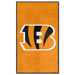 Cincinnati Bengals 3X5 High-Traffic Mat with Durable Rubber Backing - Portrait Orientation