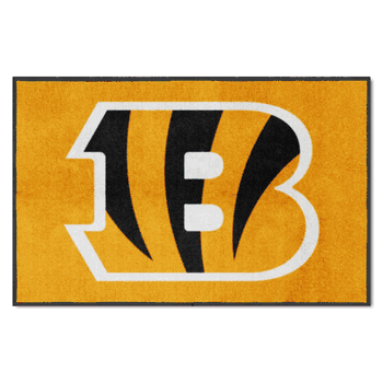 Cincinnati Bengals 4X6 High-Traffic Mat with Durable Rubber Backing - Landscape Orientation