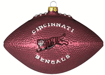 Cincinnati Bengals 5 Inch Glass Team Football Ornament