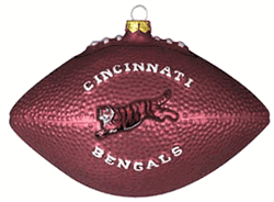 Cincinnati Bengals 5 Inch Glass Team Football Ornament