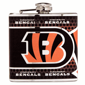 Cincinnati Bengals 6oz Stainless Steel Flask with Metallic Graphics
