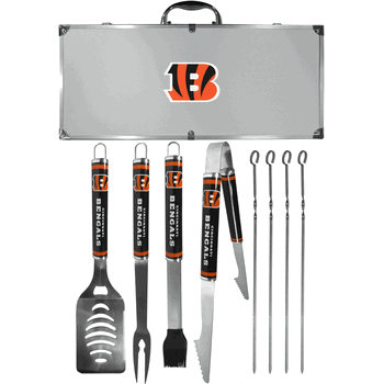 Cincinnati Bengals 8 pc Logo BBQ Set