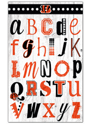 Cincinnati Bengals Alphabet 11x19 Sign