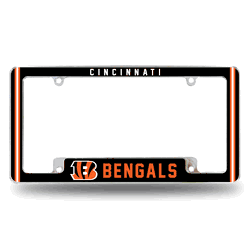 Cincinnati Bengals Alternate Design All Over Chrome Frame