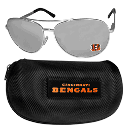Cincinnati Bengals Aviator Sunglasses and Case