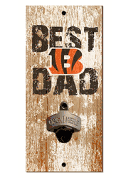 Cincinnati Bengals Best Dad Bottle Opener  Wood Sign