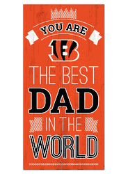 Cincinnati Bengals Best Dad in the World 6x12 Sign