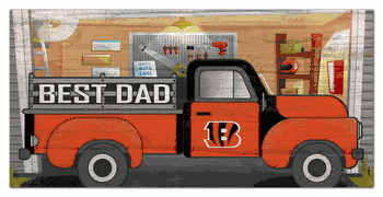 Cincinnati Bengals Best Dad Truck 6x12 Sign