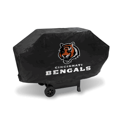 Cincinnati Bengals Black Deluxe Vinyl Grill Cover - 68" Wide/Heavy Duty/Velcro Staps