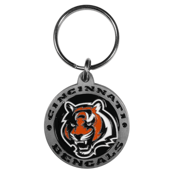 Cincinnati Bengals Carved Metal Key Chain