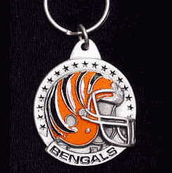 Cincinnati Bengals Carved Metal Key Chain