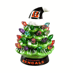 Cincinnati Bengals Christmas Tree 4 Inch LED Tabletop